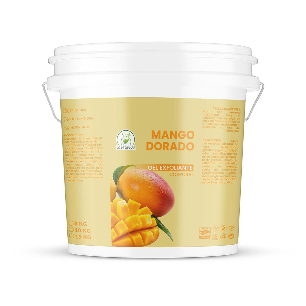 Gel exfoliante mango dorado piel suave y radiante