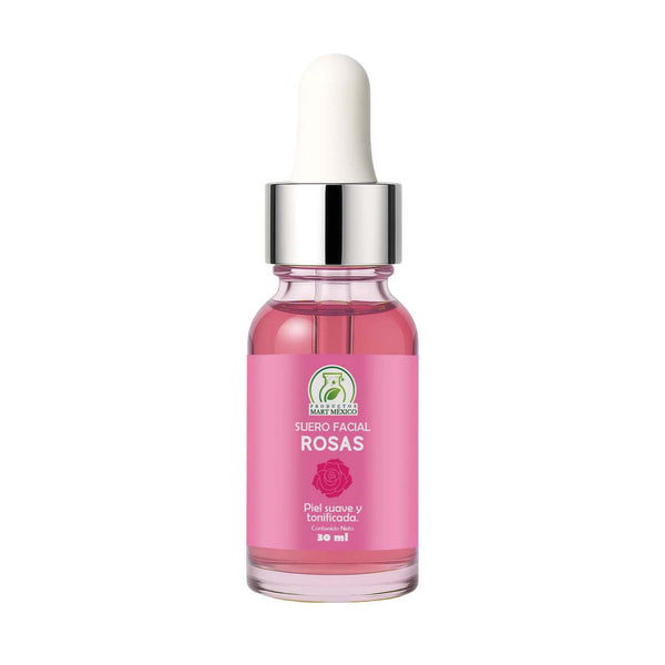 Suero facial de rosas piel suave