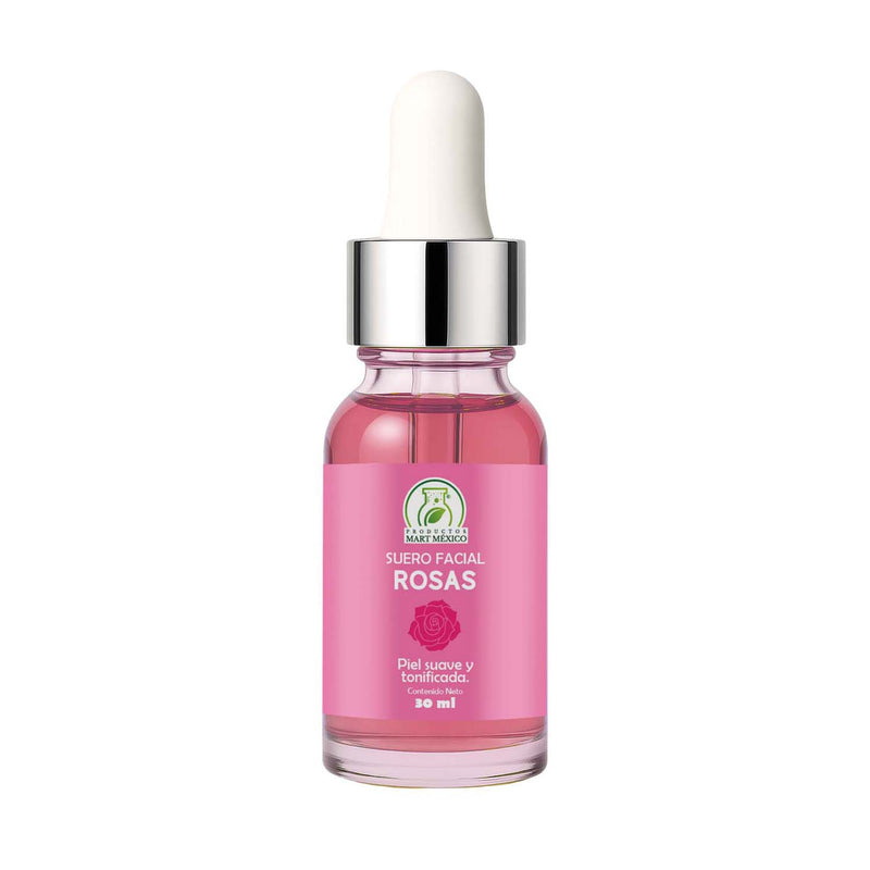 Suero facial de rosas piel suave