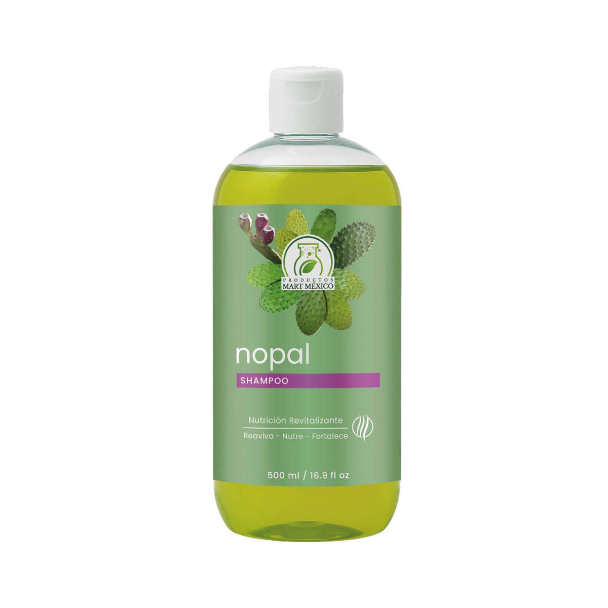 Shampoo capilar de extracto natural de nopal