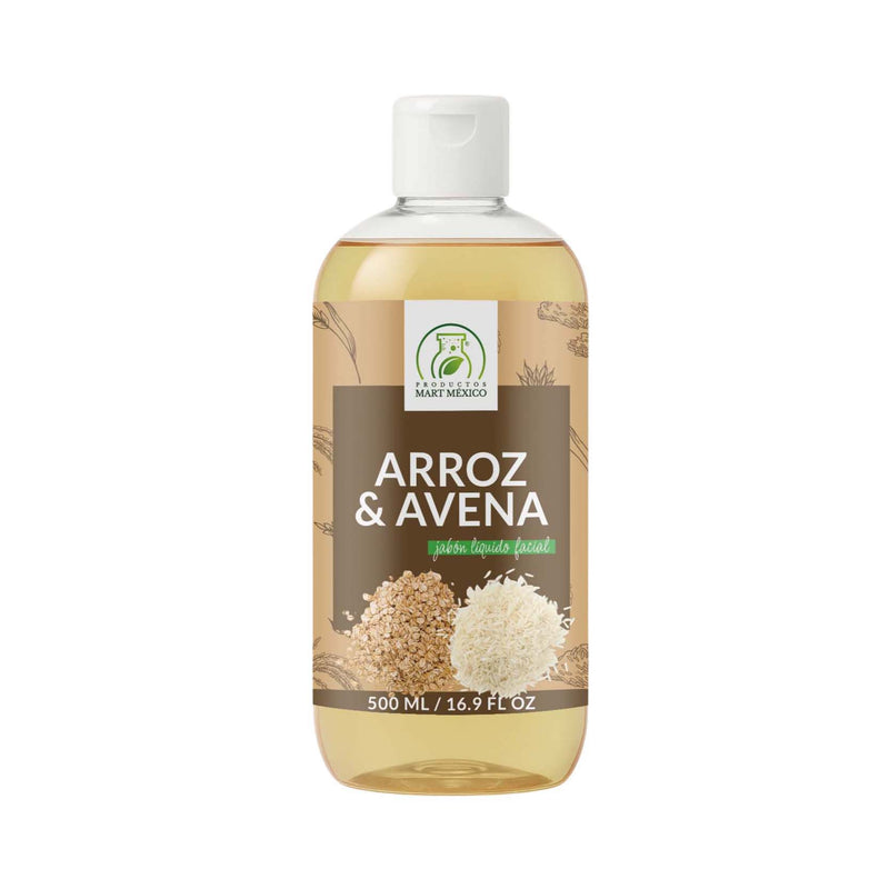Jabón líquido facial arroz y avena piel normal mixta