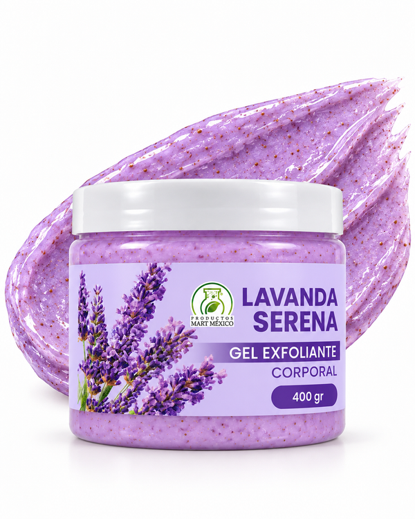 Gel exfoliante lavanda serena suaviza y renueva tu piel