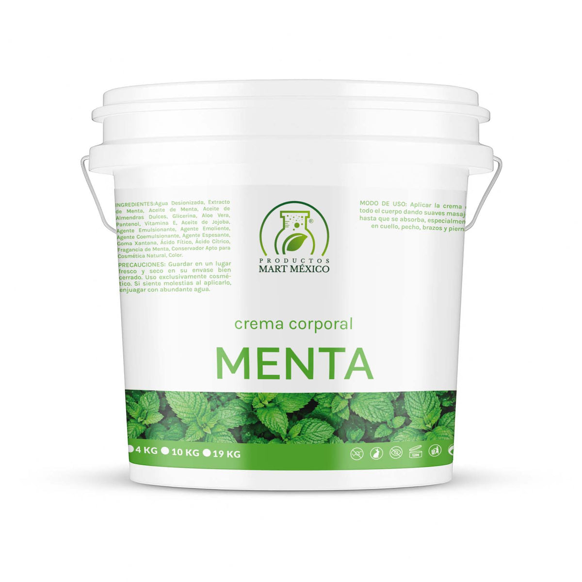 Crema corporal y facial menta sensación refrescante