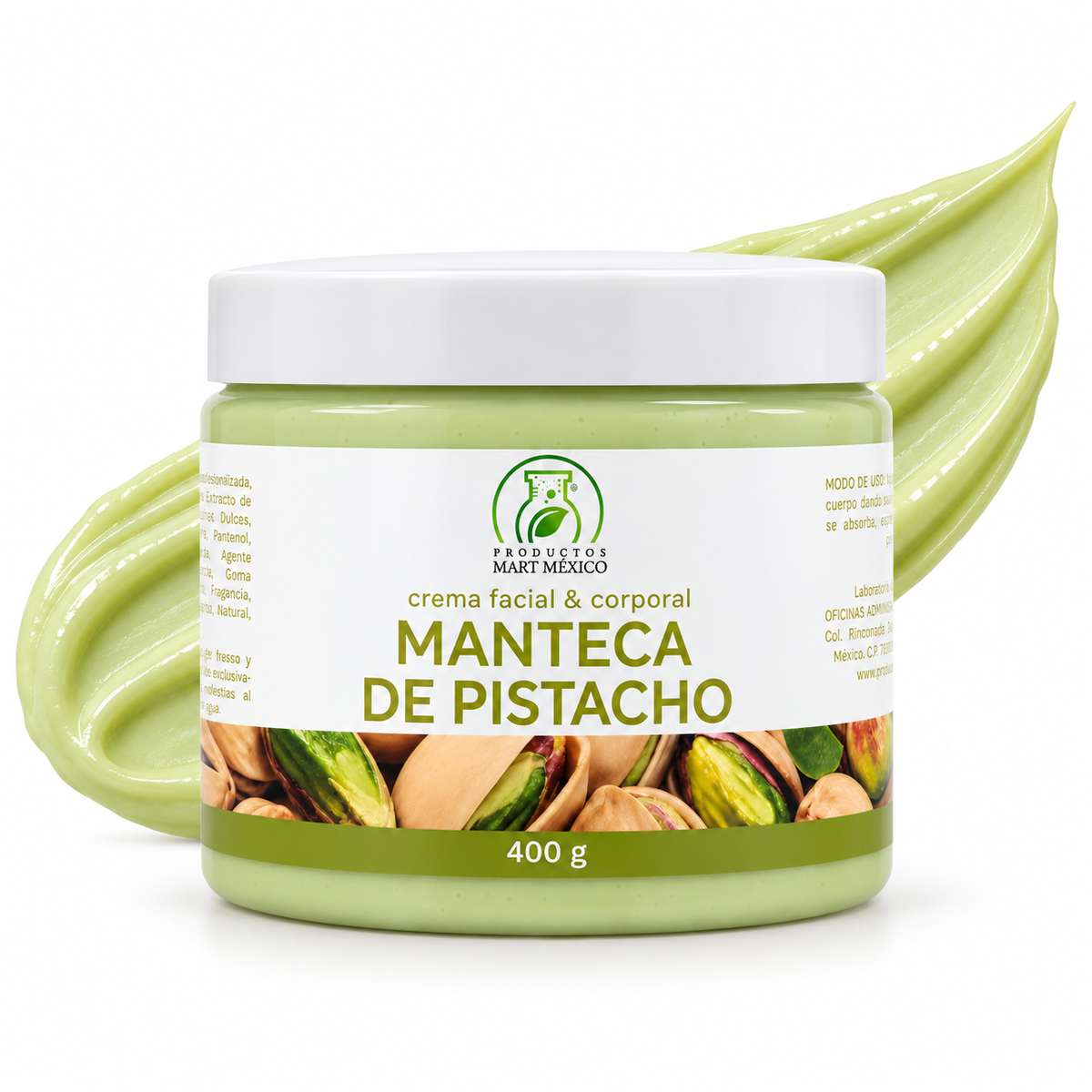 Crema corporal y facial pistacho hidratación intensa