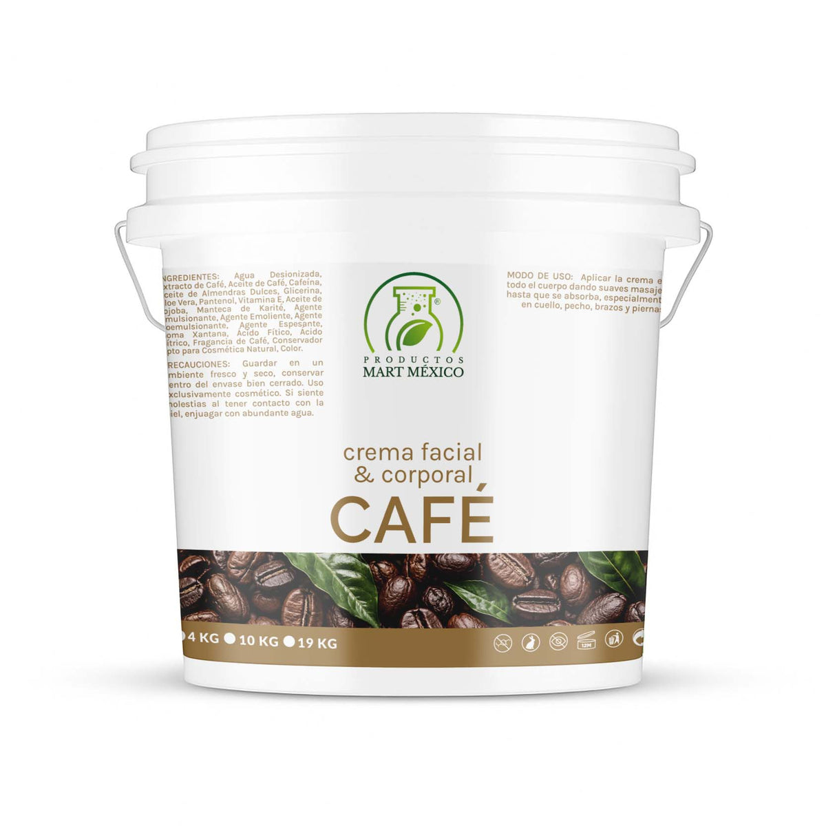 Crema corporal y facial café nutrición antioxidante