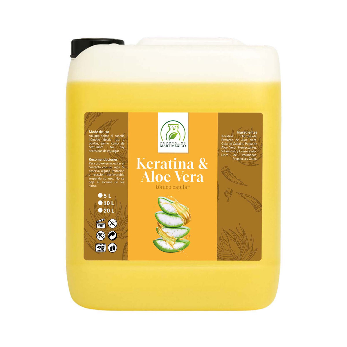 Tónico capilar keratina con aloe vera anti-frizz