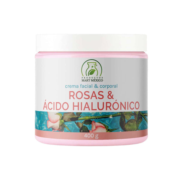 Crema corporal de rosas con ácido hialurónico