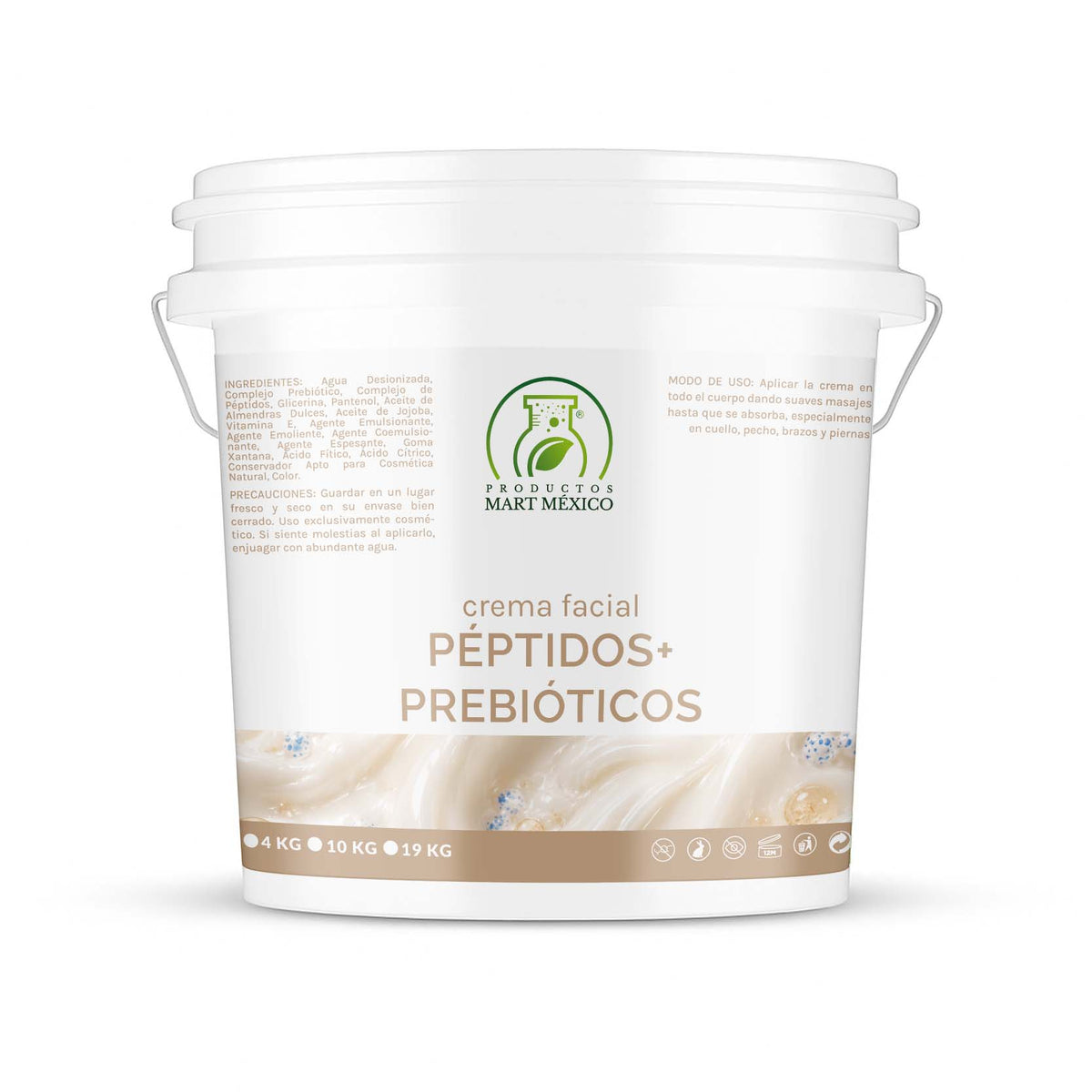 Crema corporal y facial prebióticos + péptidos