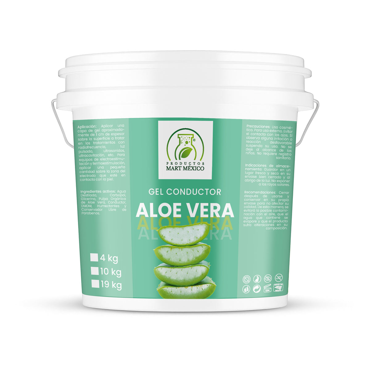 Gel conductor con aloe vera para aparatología