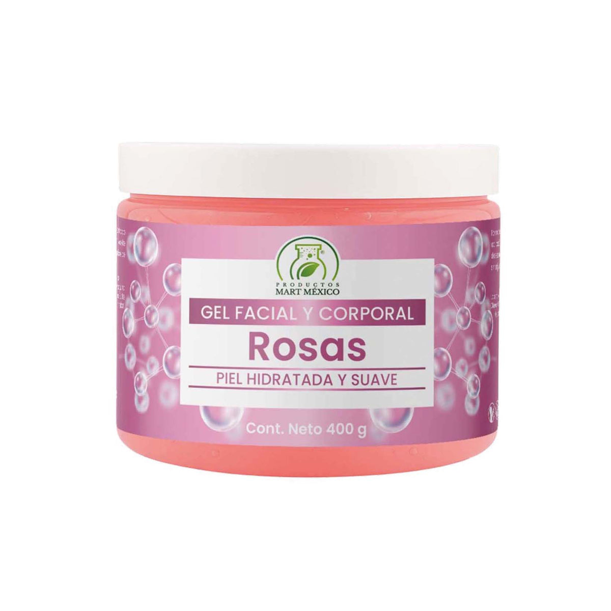 Gel facial de extracto de rosas hidratante