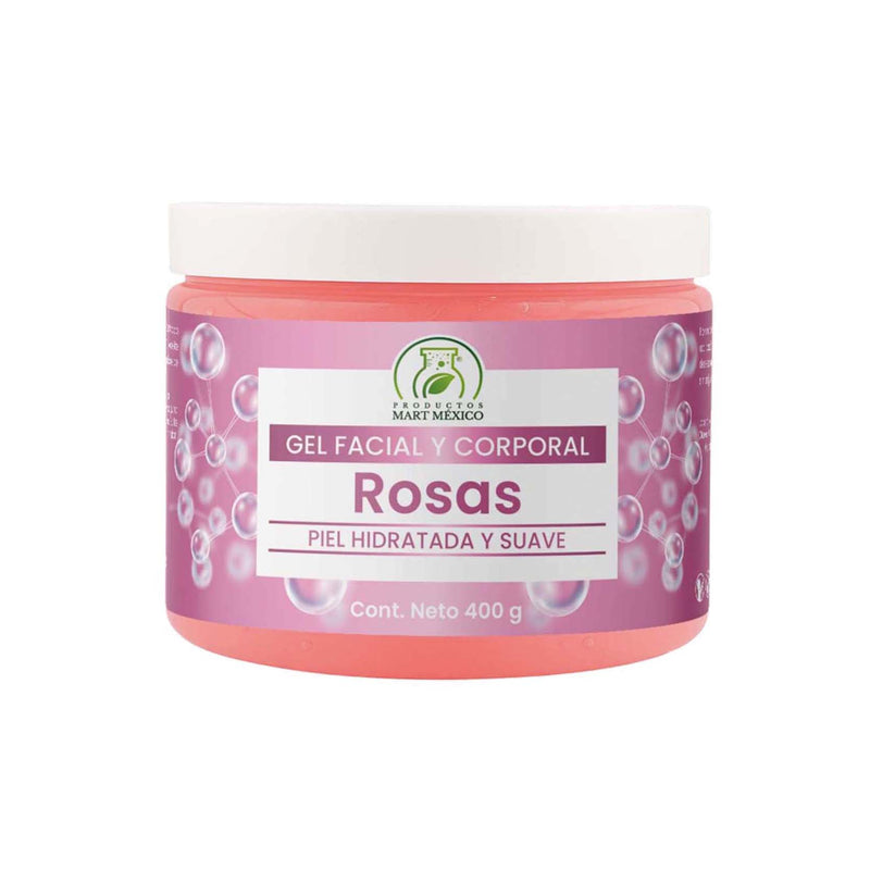 Gel facial de extracto de rosas hidratante