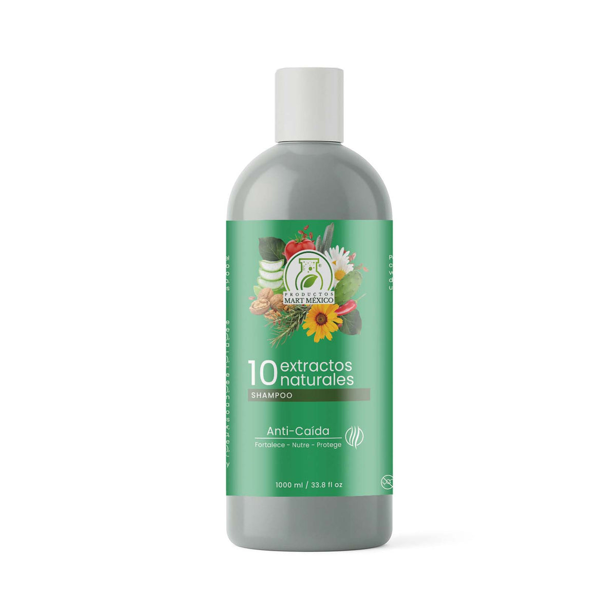 Shampoo capilar de 10 extractos naturales nutre