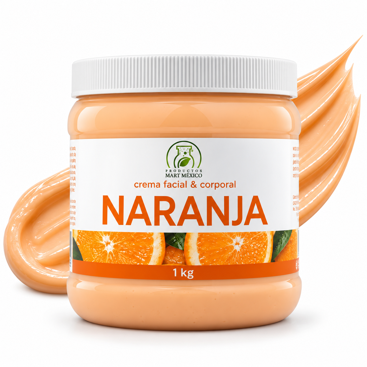 Crema corporal y facial naranja piel luminosa y suave