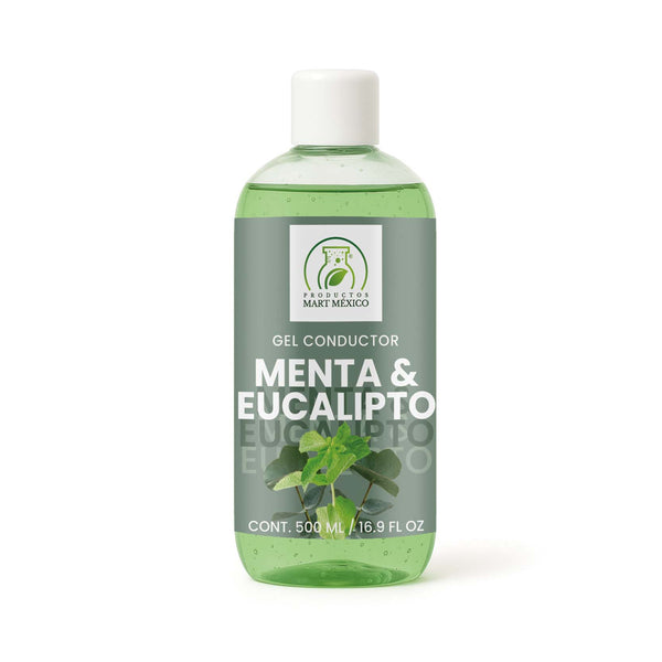 Gel conductor de menta y eucalipto aparatología