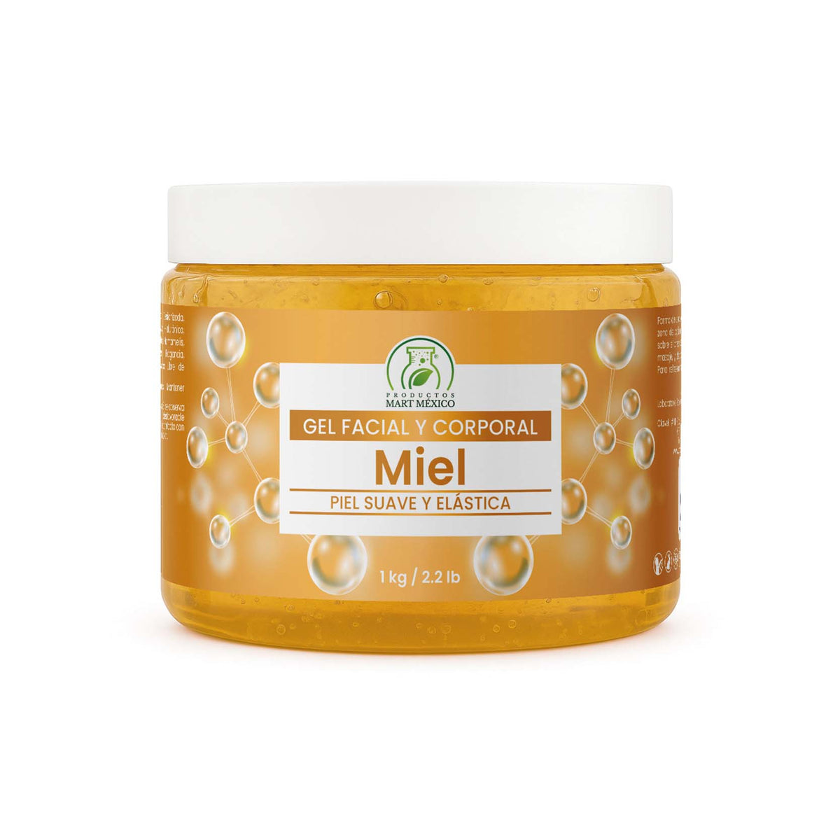 Gel hidratante facial de miel rápida absorción