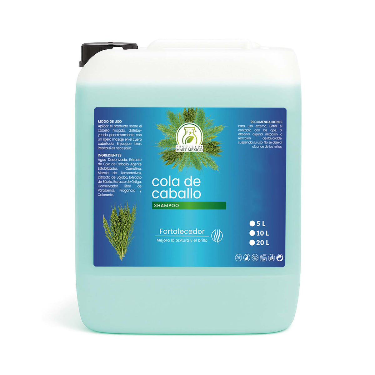 Shampoo cola de caballo previene la caída del cabello