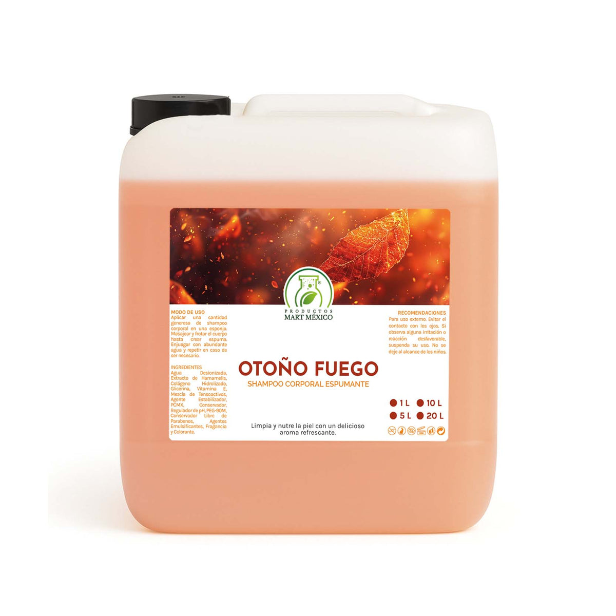 Shampoo corporal espumante otoño fuego