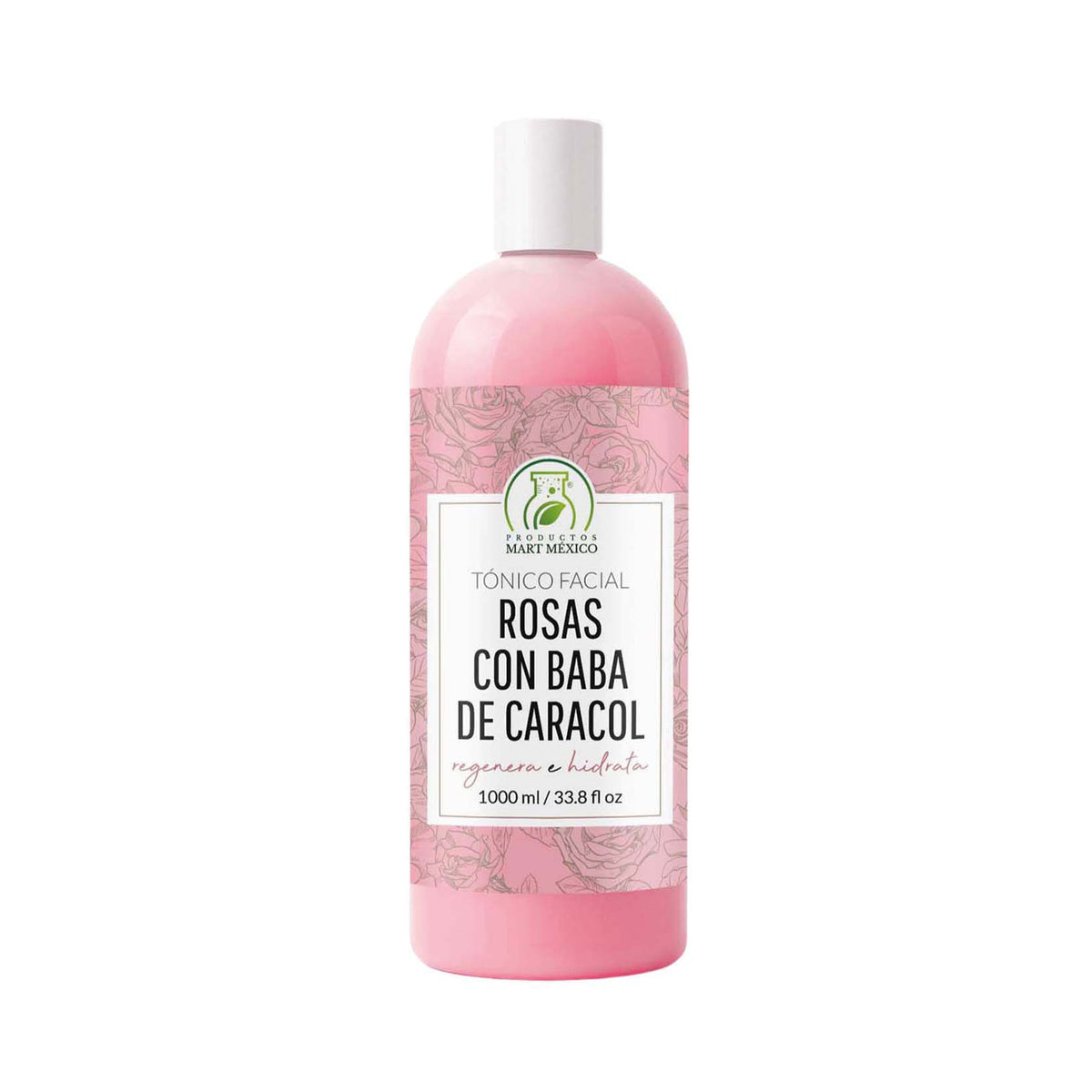 Tónico facial hidratante de rosas con baba de caracol