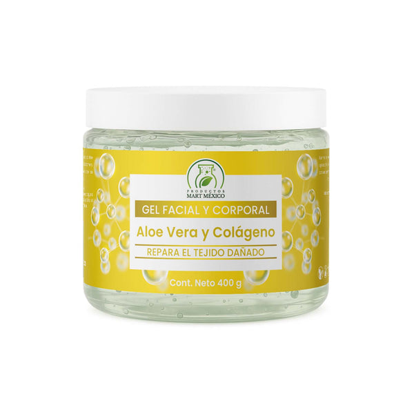 Gel facial hidratante de aloe vera con colágeno reafirmante