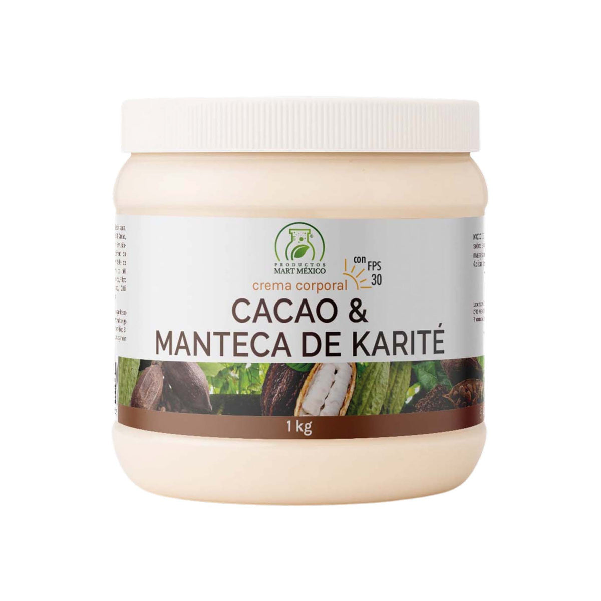 Crema de cacao y manteca de karité con FPS 30