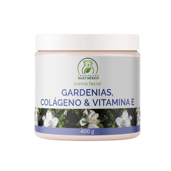 Crema facial y corporal de gardenias, colágeno y vitamina E piel tersa