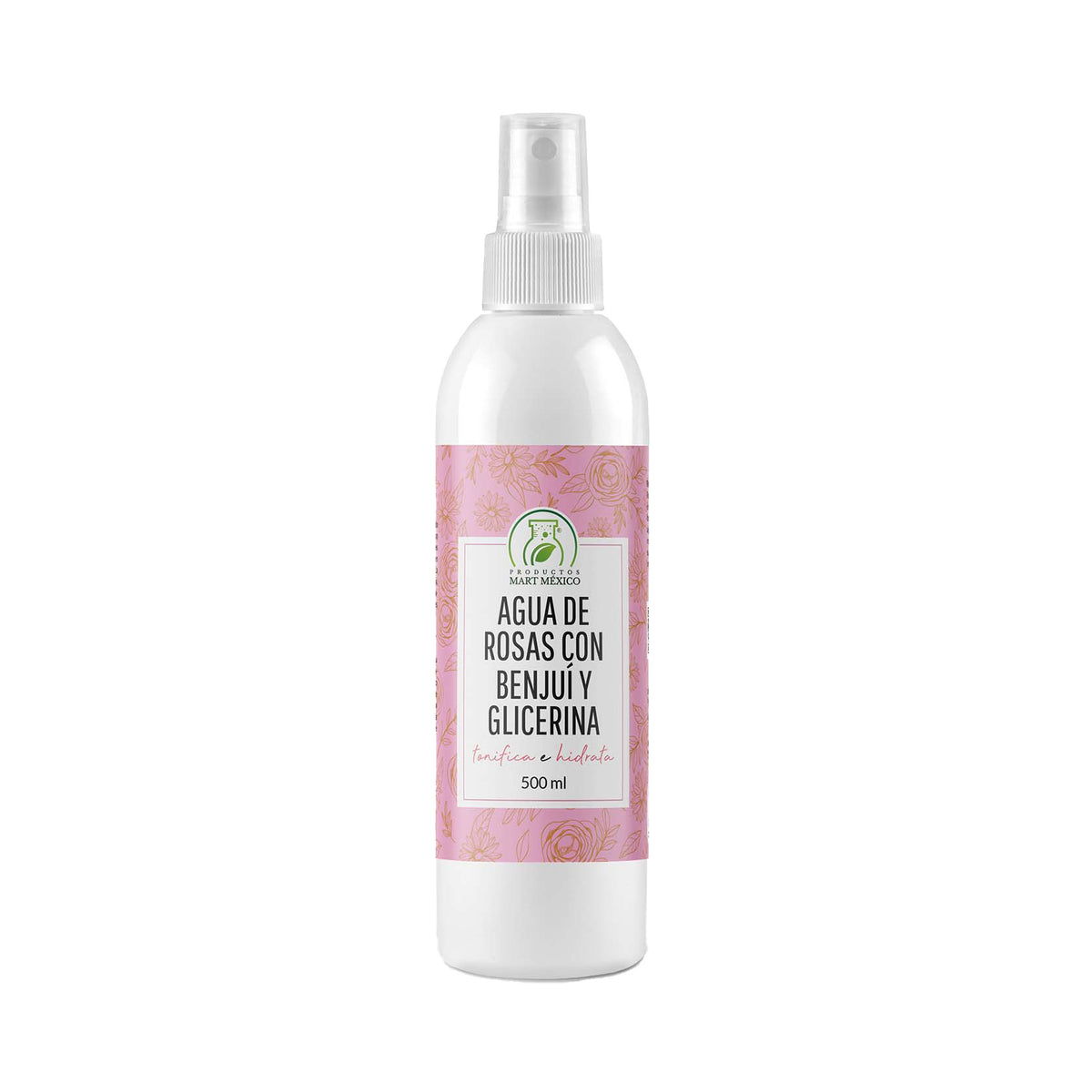 Agua de rosas, benjuí y glicerina hidratante facial