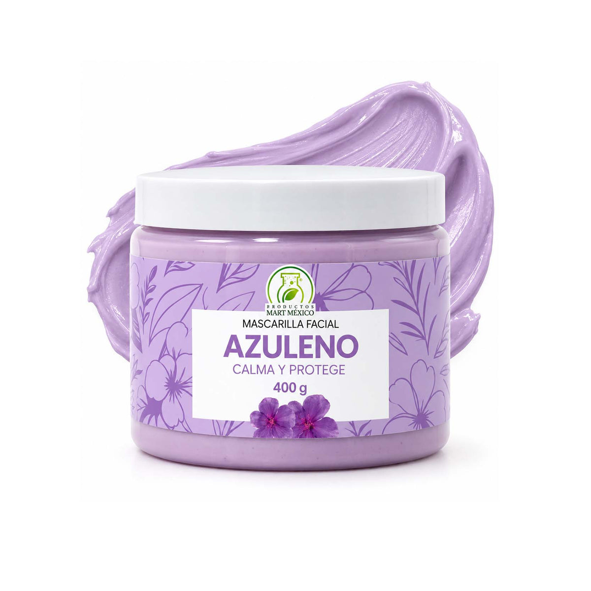 Mascarilla facial azuleno calma e hidrata la piel