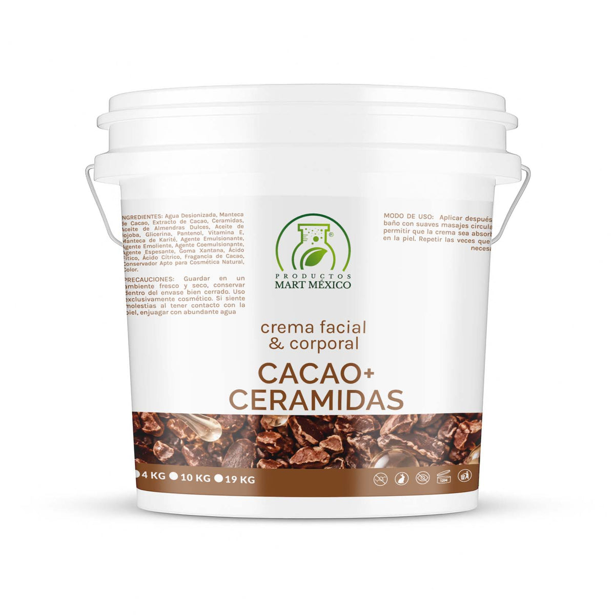 Crema facial y corporal cacao + ceramidas piel suave