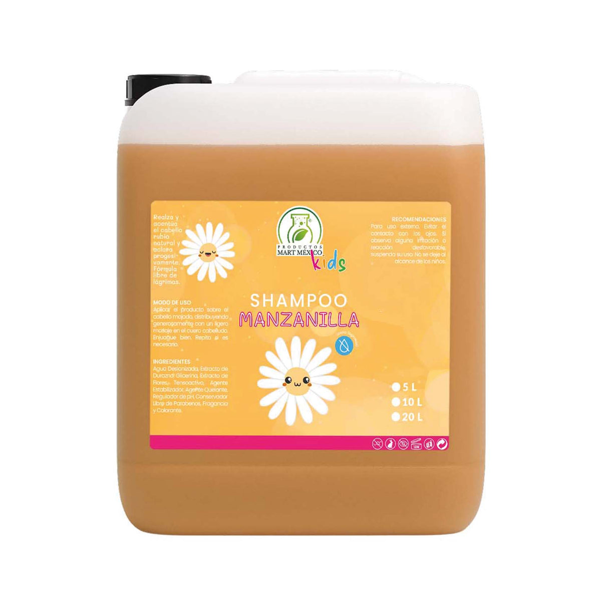 Shampoo capilar de manzanilla libre de lágrimas kids