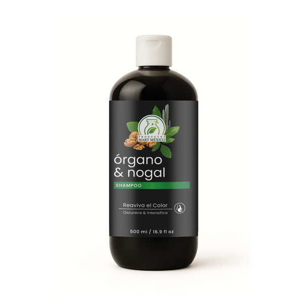 Shampoo capilar de órgano y nogal reaviva el color