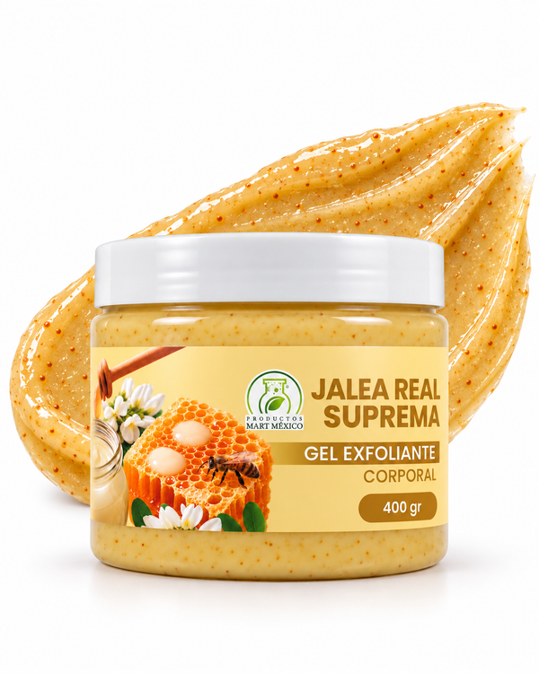 Gel exfoliante jalea real suprema nutrición y suavidad