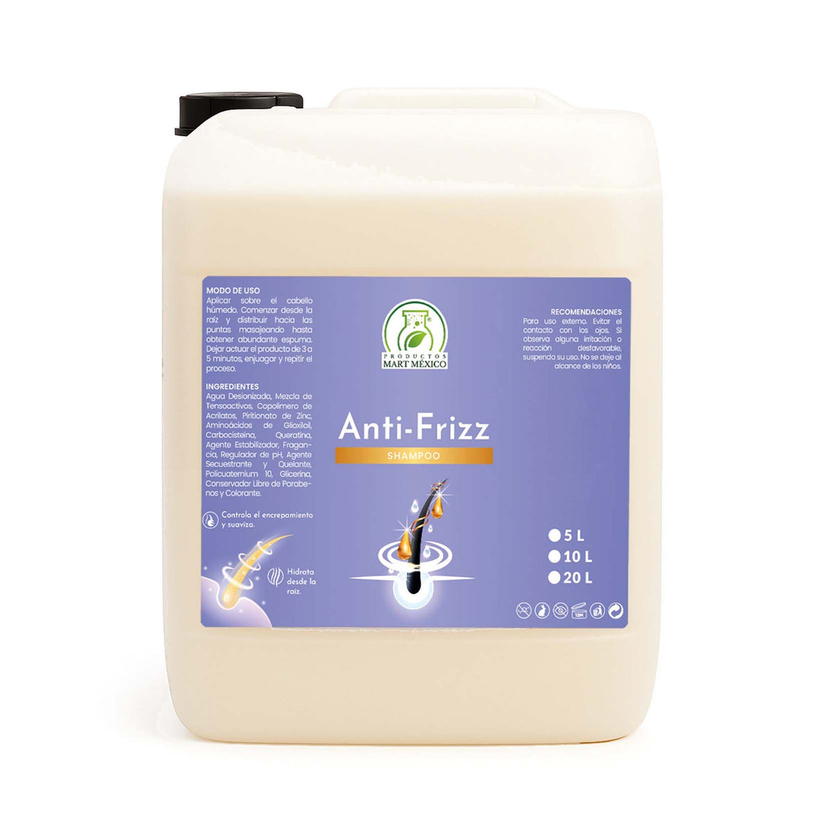 Shampoo capilar anti-frizz
