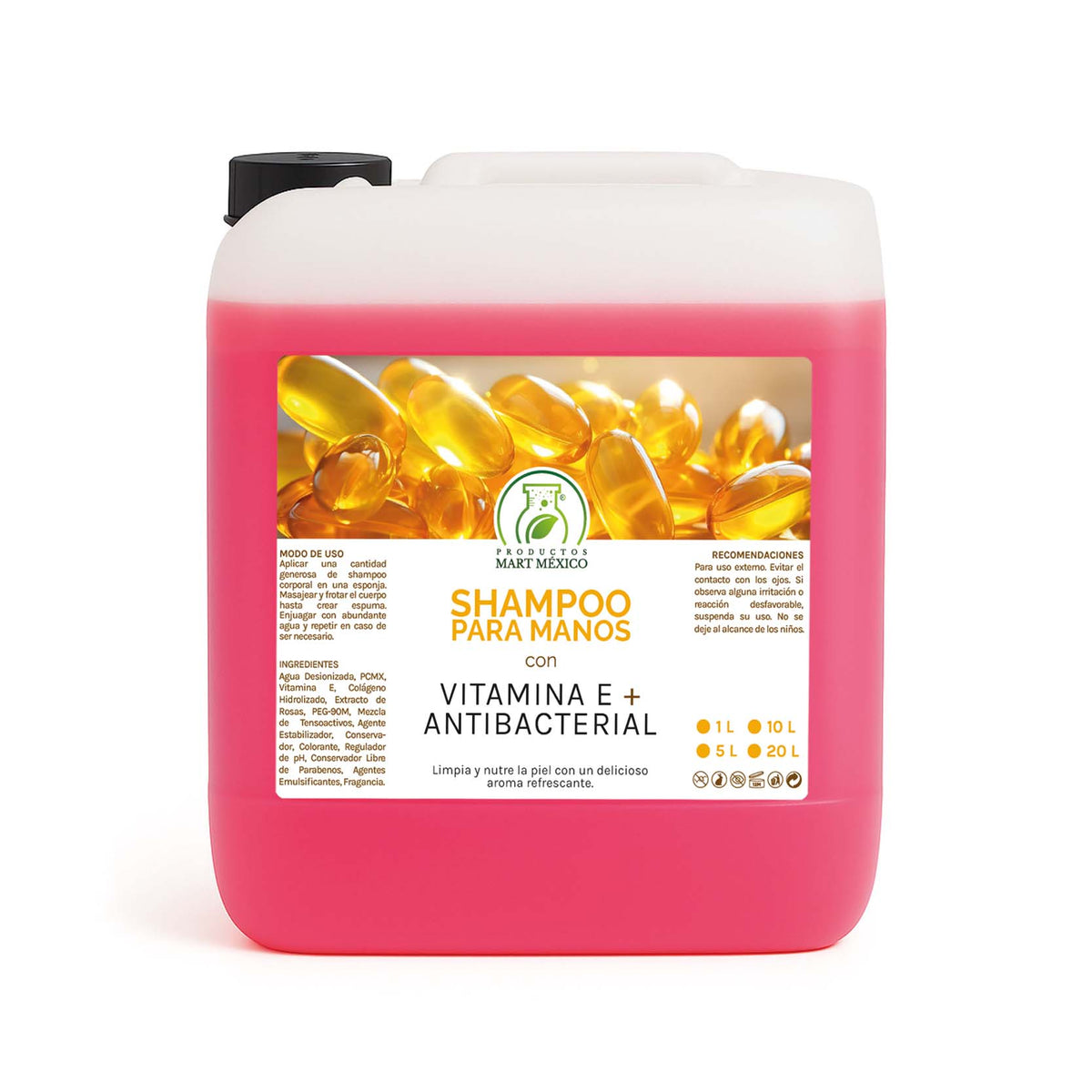 Shampoo corporal antibacterial con vitamina E