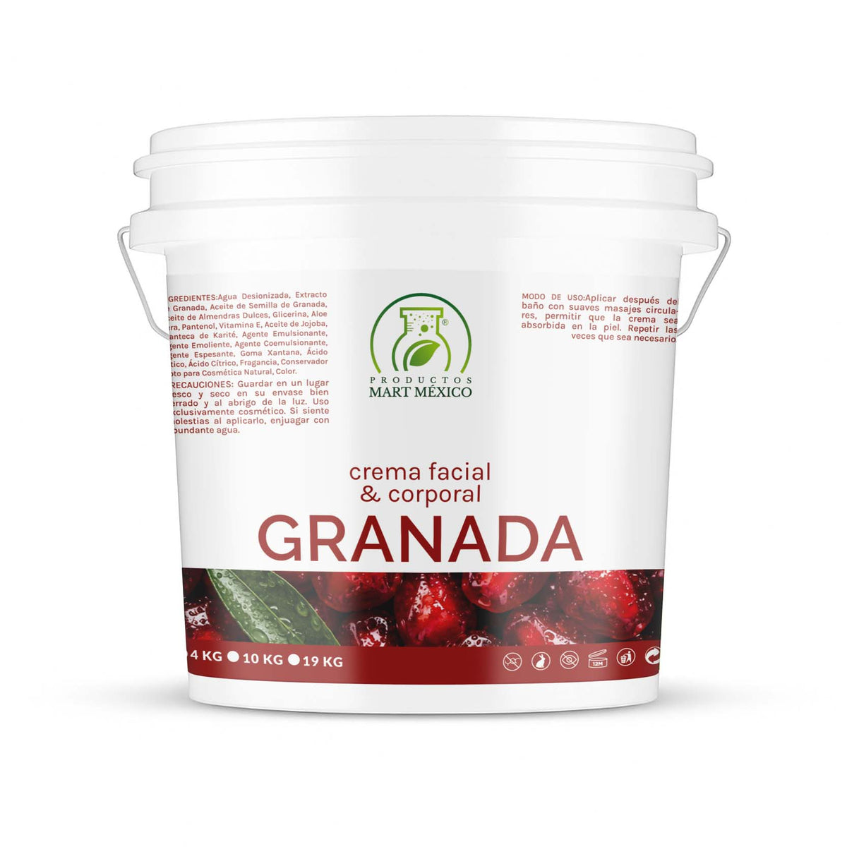 Crema corporal y facial granada piel radiante y suave