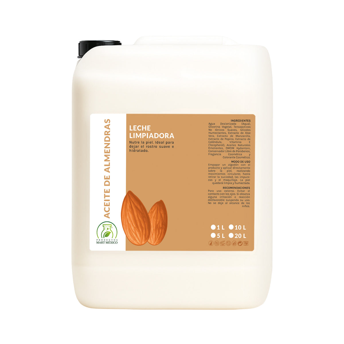 Leche desmaquillante aceite de almendras