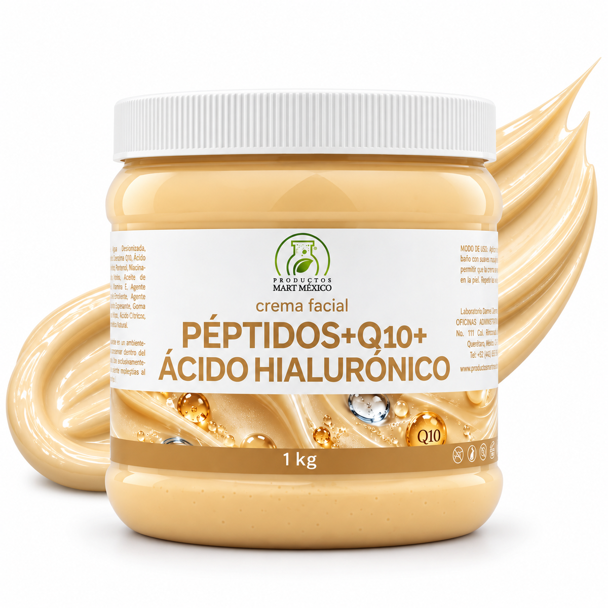 Crema corporal y facial péptidos+Q10+ácido hialurónico