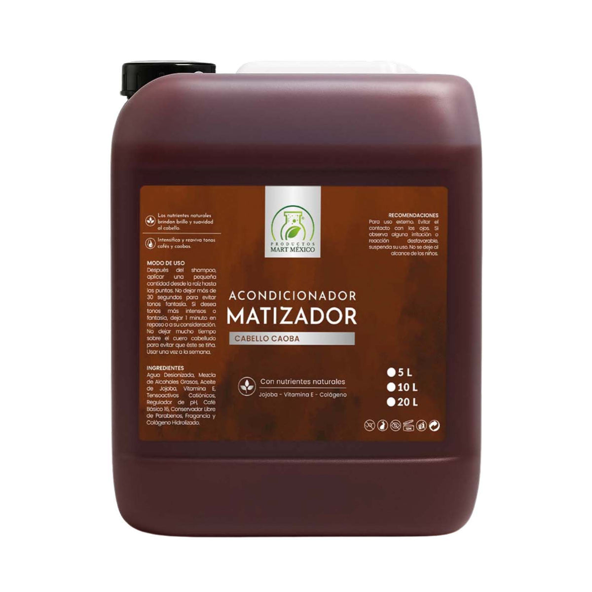 Acondicionador para cabello caoba color intenso