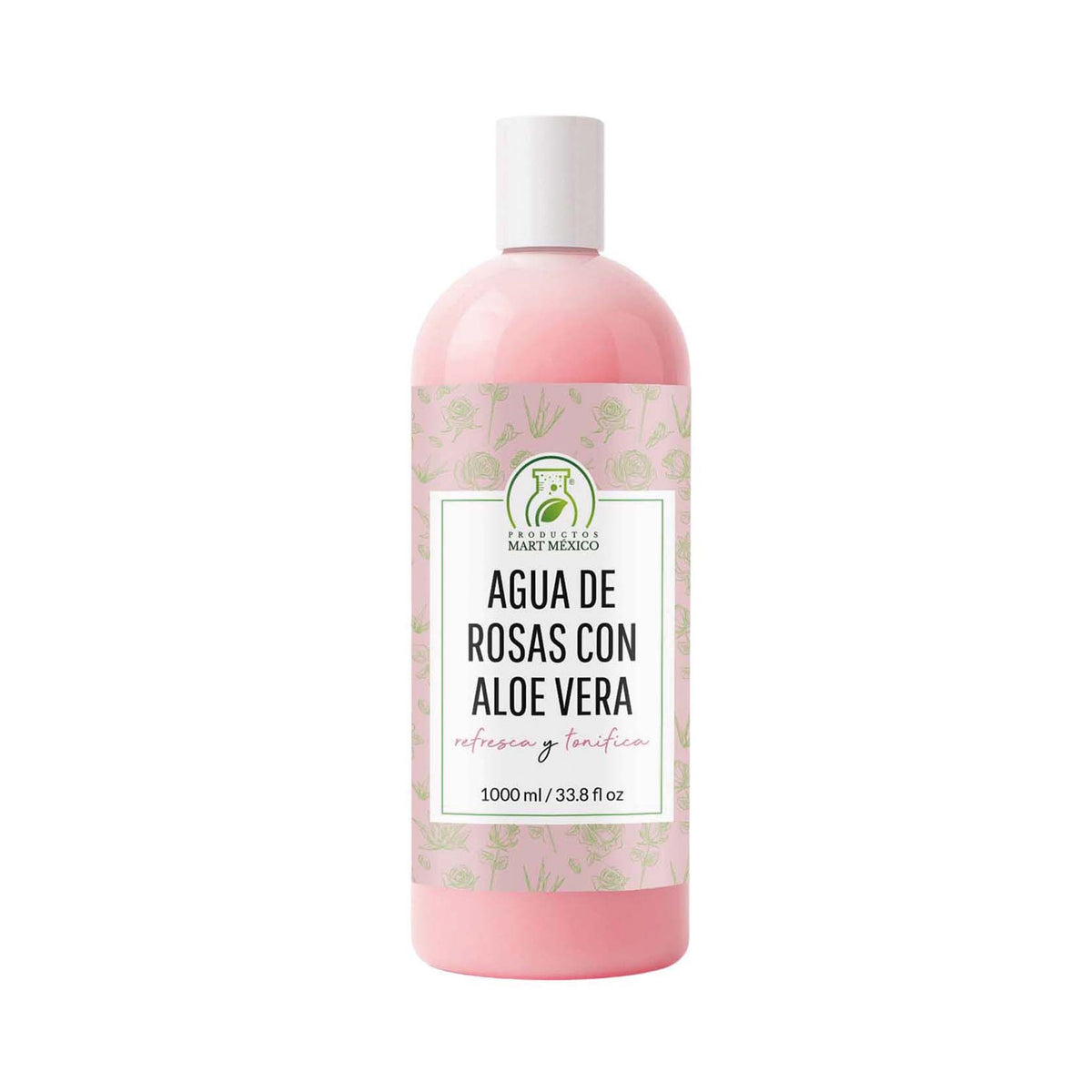 Agua de rosas con aloe vera