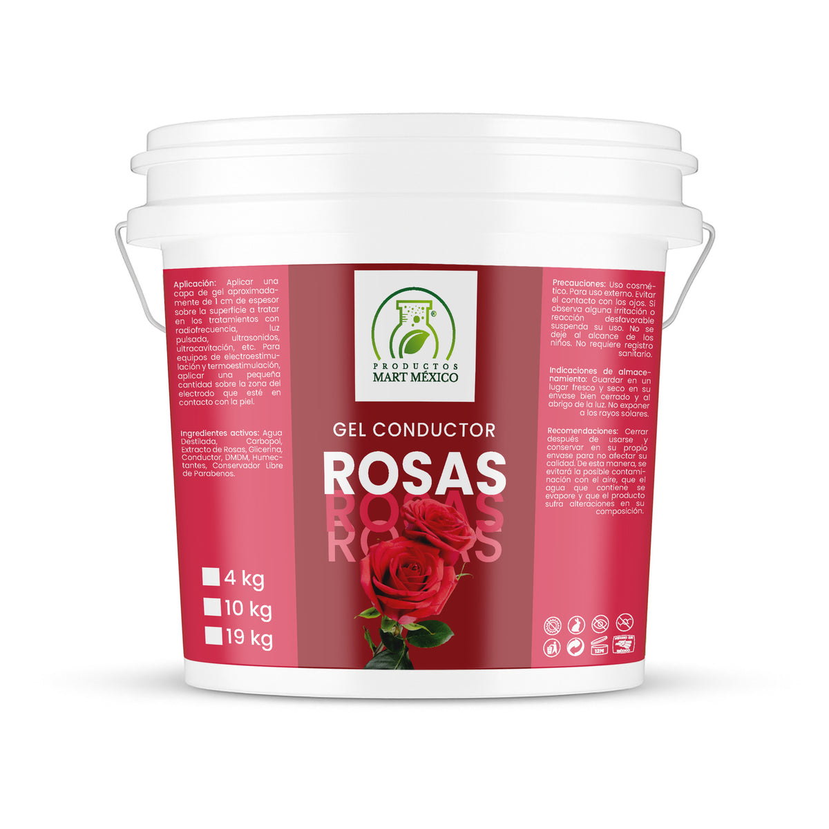 Gel conductor de rosas aparatología