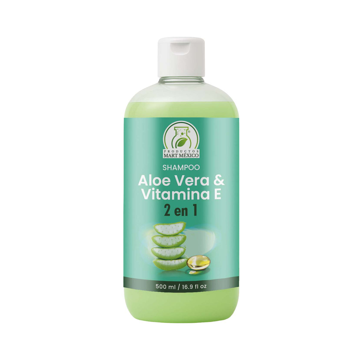 Shampoo capilar aloe vera y vitamina E (2 en 1)