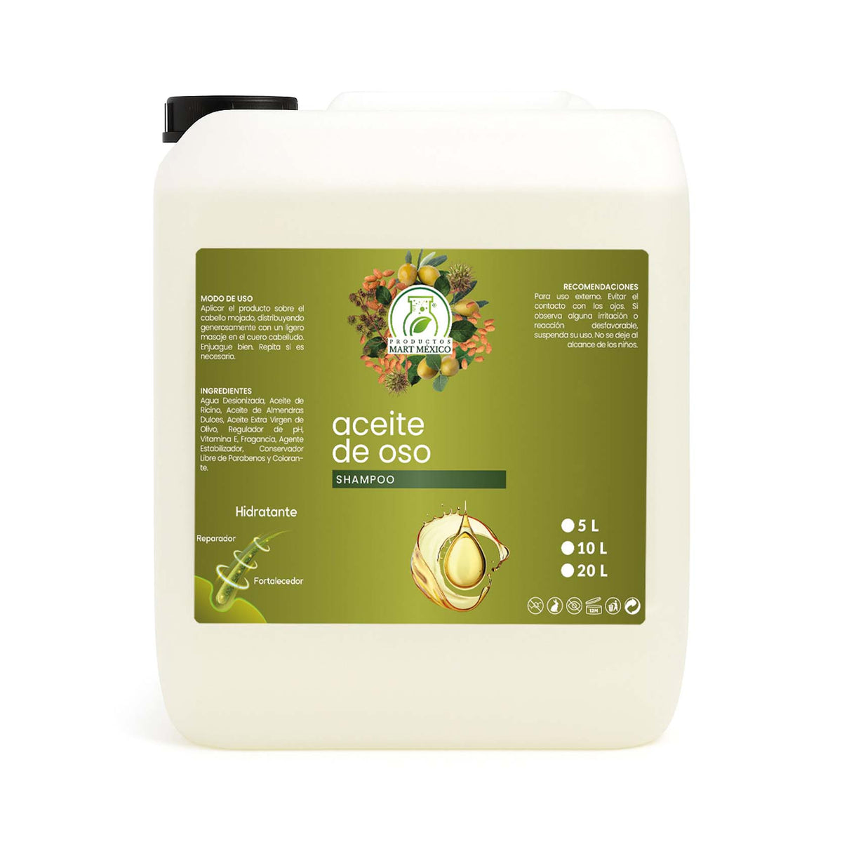 Shampoo capilar aceite de oso