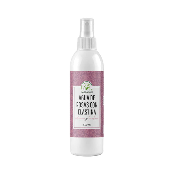Agua de rosas con elastina piel madura de noche