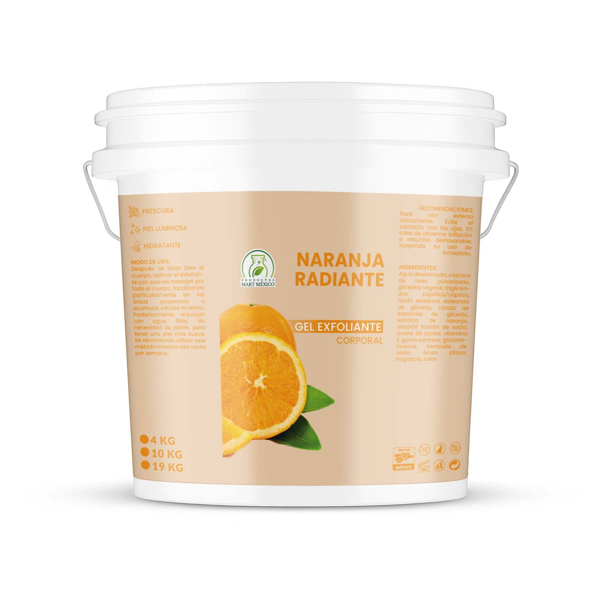 Gel exfoliante naranja radiante piel luminosa y suave