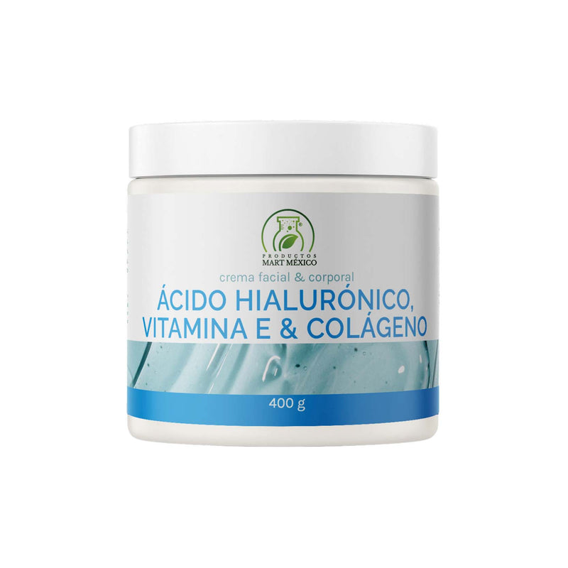 Crema de colágeno, vitamina E y ácido hialurónico