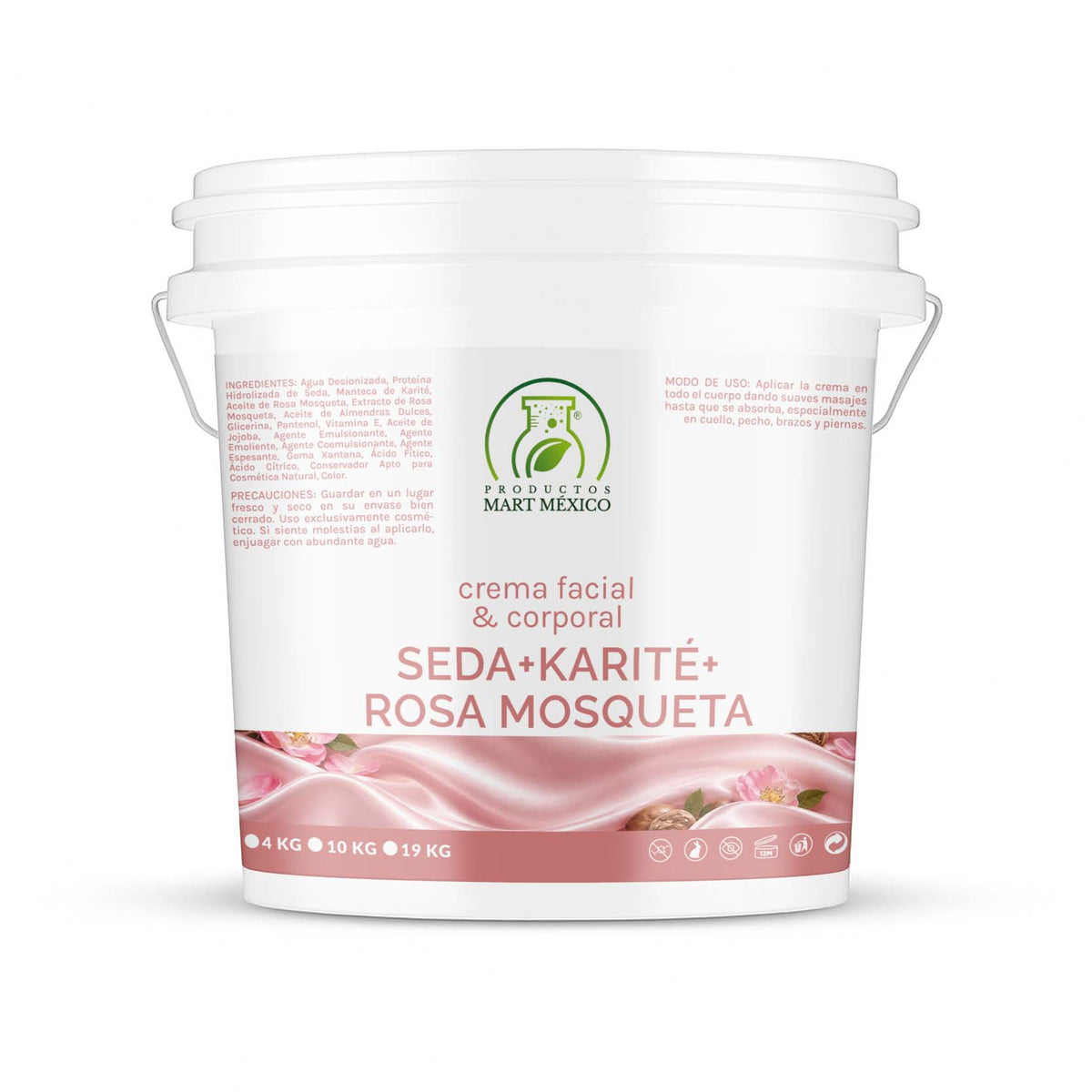 Crema facial y corporal seda + karité +rosa mosqueta
